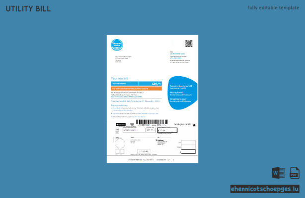 Beispielrechnung der Thames Water Utility in Großbritannien (Vorschau)